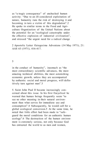 ENCYCLICAL LETTER LAUDATO SI’OF THE HOLY FATHER | DOCX