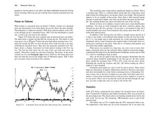 386 Measured Move Up
prudent to wait for prices to rise above the high established during the first leg
before investing. That way you can avoid the most common measured move up
failure.
Focus on Failures
What exactly is a measured move up failure? I define a failure of a measured
move up chart pattern to be when prices do not rise above the prior leg high.
The definition is a subjective measure. With deep corrective phases, even a rise
to the old high can be a substantial move. Still, I feel the benchmark is a good
one, so that is the one used in the statistics.
Figure 27.3 shows the most common type of measured move up failure.
The stock forms a double top that kills the second leg rise. The failure is clear
since prices rise to 37s
/s, just I
/B below the prior high before heading lower. Cer­
tainly the second leg does not near the price move of the first leg as do most
well­behaved measured moves. Why does this particular formation fail? The
figure shows a choppy, horizontal saw­tooth pattern leading to the first leg
rise. The first leg soars above the two tops of the saw­tooth and moves up
smartly. Then prices round over and start correcting. The figure, at this point,
reminds me of a mini bump­and­ran reversal. However, the bump phase just
does not meet the two­to­one height ratio of die lead­in phase. Still, it does
give you pause about investing in this situation.
Jan 93 Feb Mar Apr May Jun Jul
Figure 27.3 A measured move up that fails after turning into a double top.
Statistics 387
The second leg starts rising with no significant change in volume. This is
a warning sign. There is a common Street axiom that says rising prices need
high volume but falling prices can decline oftheir own weight. This formation
appears to be an example of that axiom. Since there is little upward buying
pressure to push prices higher, they fade out just below the prior top then tum­
ble. The resulting decline sees prices fall below the start of the first leg.
Before we move on to statistics, I want to alert you to some identification
problems. You want to avoid formations that have corrective phases that
descend too near the first leg start. I do not have a set amount for this, but I
would probably steer away from formations that retrace more than 80% or so
of the prior upward move.
In addition, if the first leg does not follow a straight course upward or if
it fails to stay within a well­defined trend channel (as does the first leg in Fig­
ure 27.3), you might want to look elsewhere for a more promising situation.
Sometimes when a chart formation does notfeel right or look right, then it is
giving you a warning to stay away. Since this is a common chart pattern, you
can easily find another opportunity.
When prices rise steadily for a long time, say over a year or more, then
begin a measured move up, the corrective phase might be excessively choppy.
I mentioned this behavior in the Identification Guidelines section and in Table
27.1, but it is something to keep in mind.
Also, do not be too quick to buy into the situation. Remember that the
corrective phase should be proportional to the first leg rise. By that I mean
prices should fall anywhere from 35% to 65% of the first leg move before
beginning the second leg. If prices only fall 15 % before turning up, then it
might be a false breakout.
Sometimes prior peaks are a key to how far prices retrace. These minor
highs are often places of support. When prices decline to that level, they pause
and move horizontally for a time before continuing down or rebounding. Vol­
ume is often a key to the level of support you can expect from these types of sit­
uations. A prior peak with high turnover will give more support to a stock on
its way down. That is not to say that the stock will not burn through the sup­
port, just that it might take more of a push to fall off the cliff.
Statistics
Table 27.2 shows comparatively few statistics for measured move up forma­
tions. I located 501 formations and ofthese formations, 69% act as reversals of
the prevailing trend. This means prices are heading steadily down before the
start of the first up leg. The remaining 156 formations occur as part of the
upward trend.
The failure rate at 23% is higher than the 20% maximum I like to see.
The implication is that about one out of four formations fail to rise above the
 