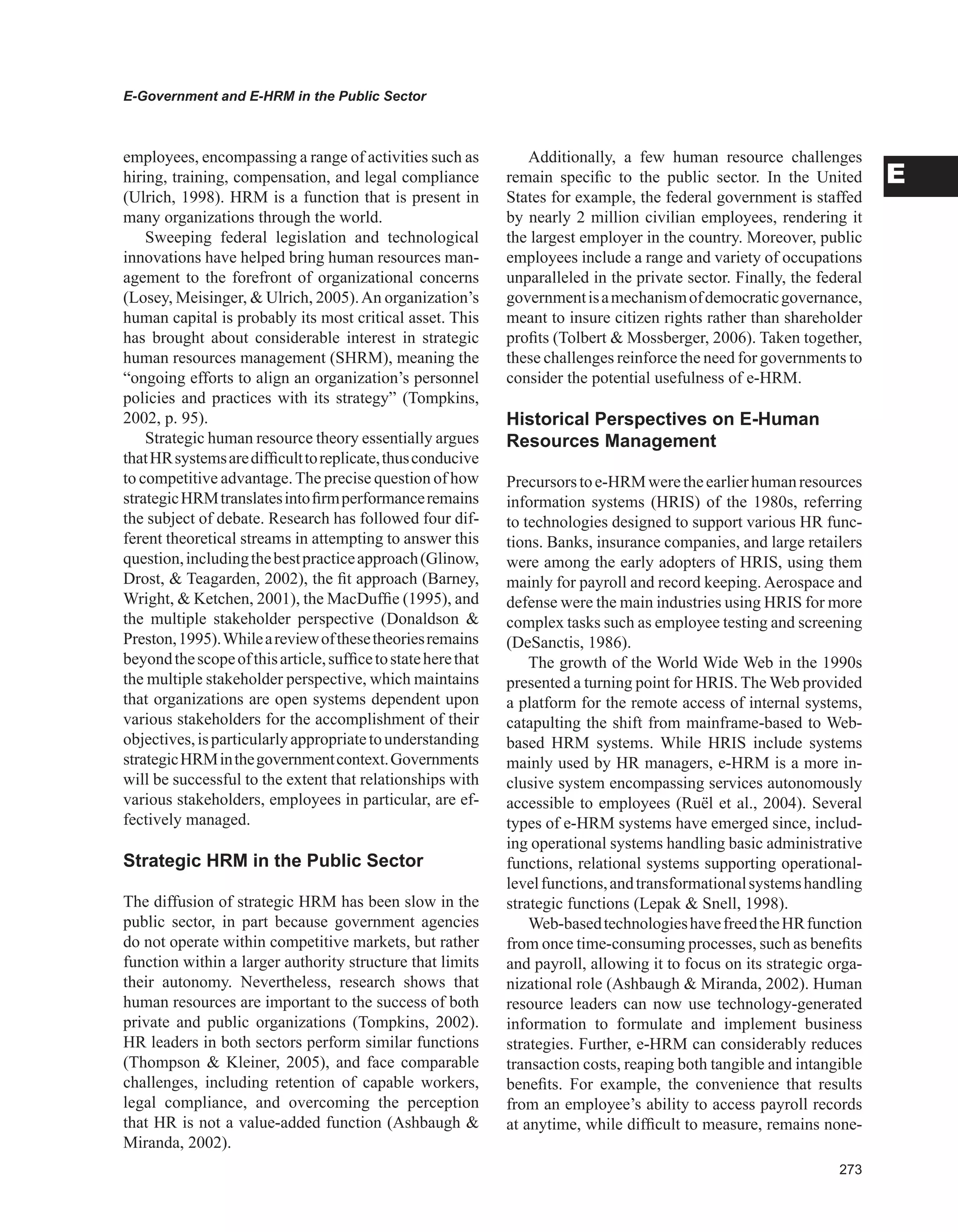 Encyclopedia of human resources information systems challenges in e hrm 