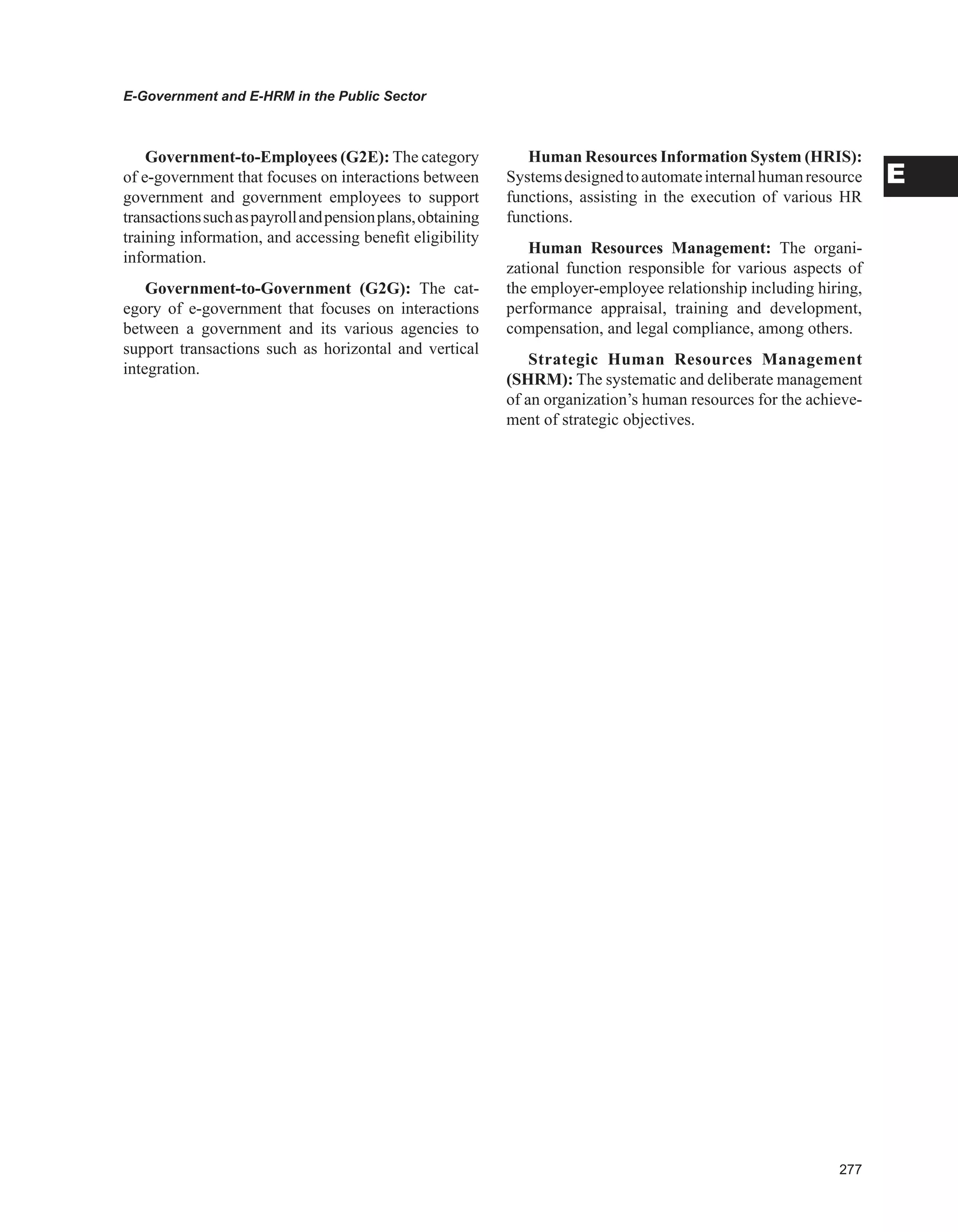 Encyclopedia of human resources information systems challenges in e hrm 