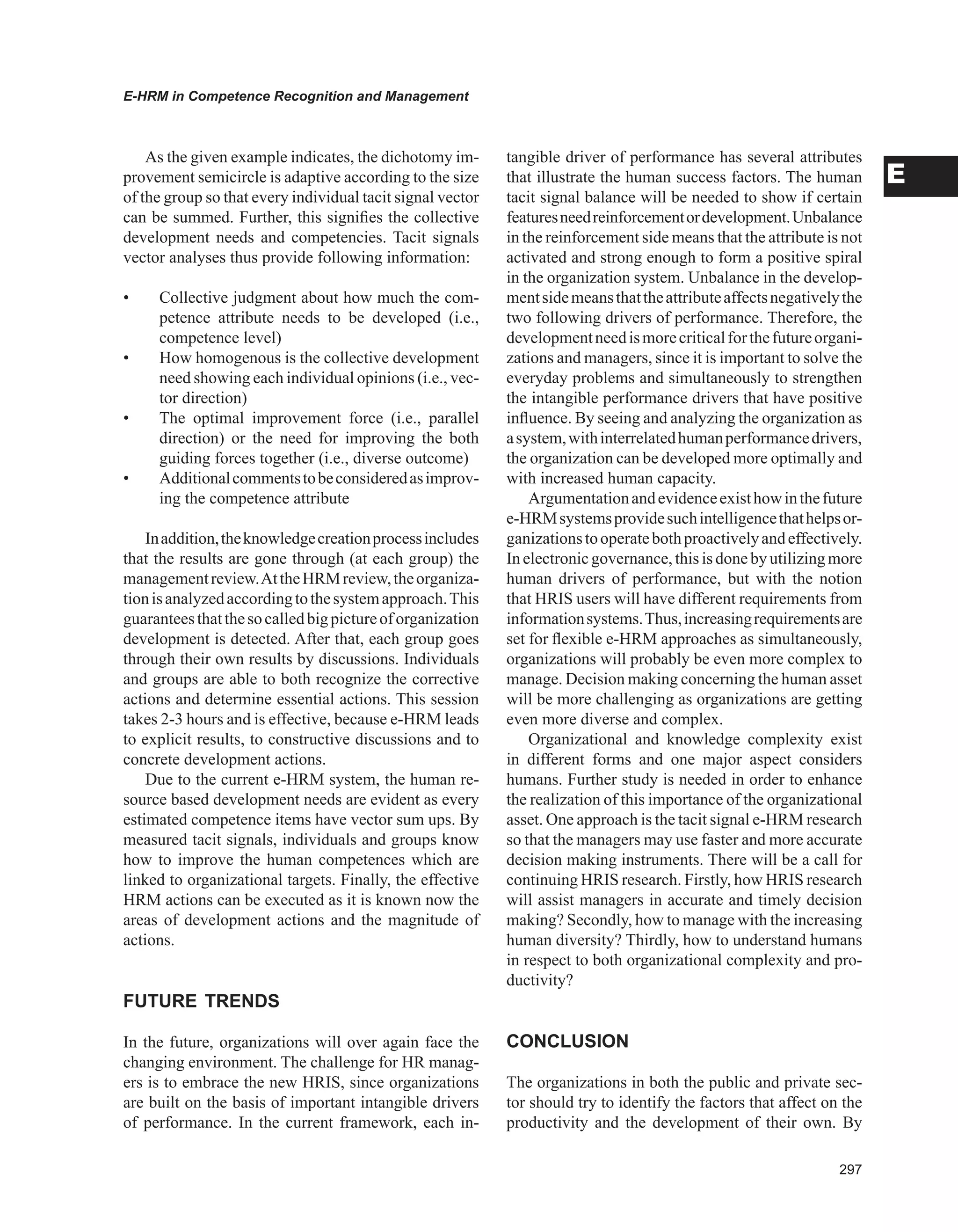 Encyclopedia of human resources information systems challenges in e hrm 