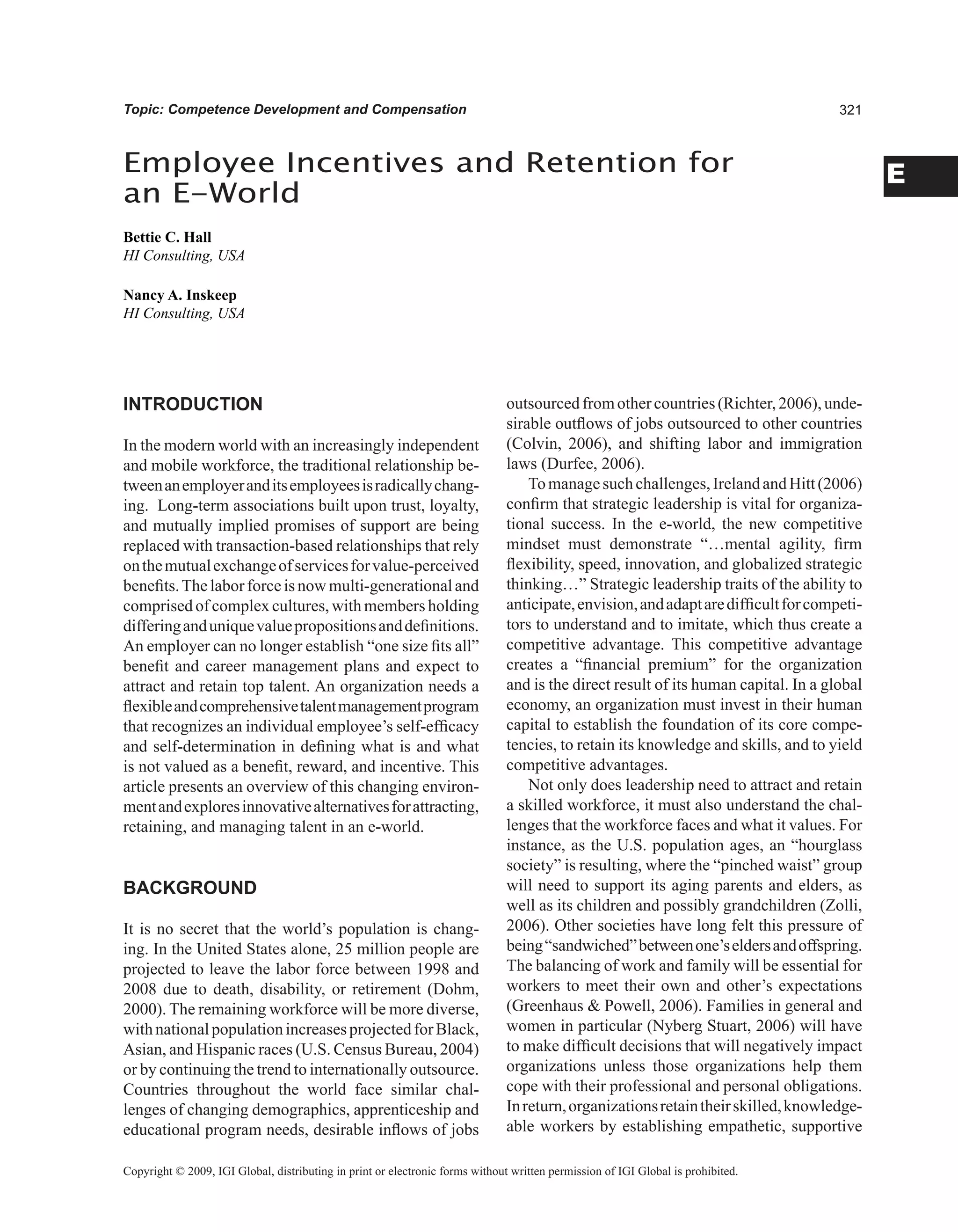 Encyclopedia of human resources information systems challenges in e hrm 