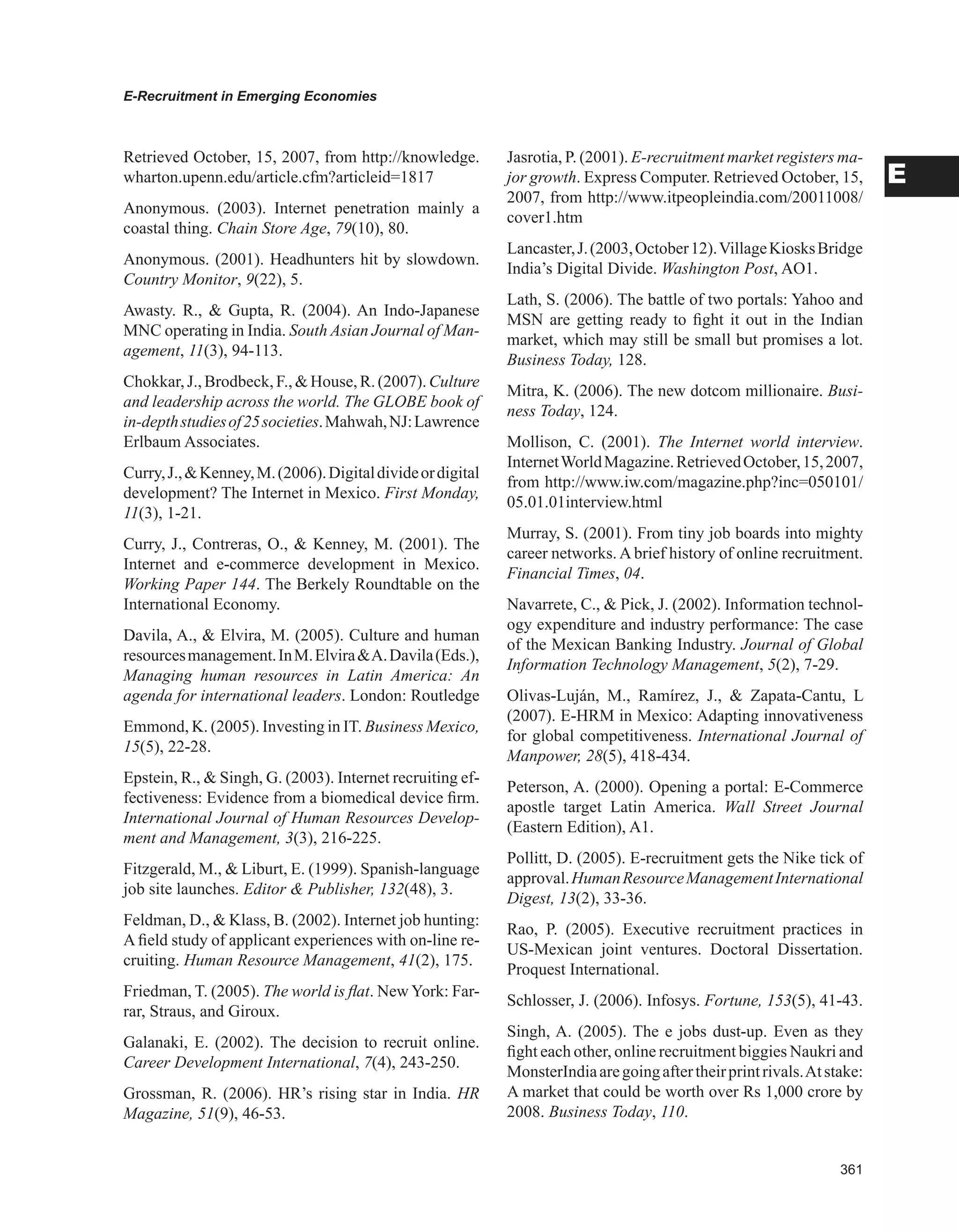 Encyclopedia of human resources information systems challenges in e hrm 