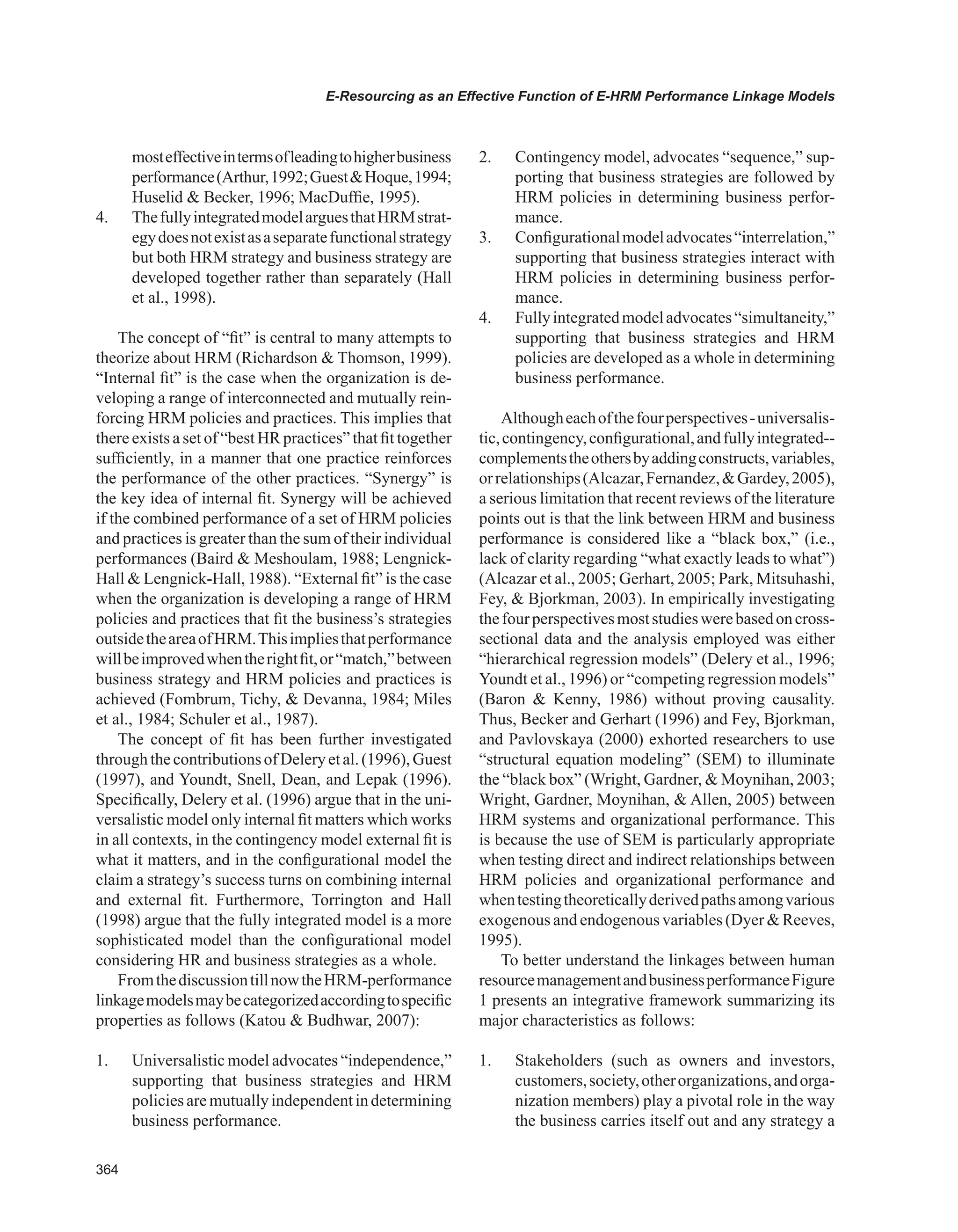 Encyclopedia of human resources information systems challenges in e hrm 