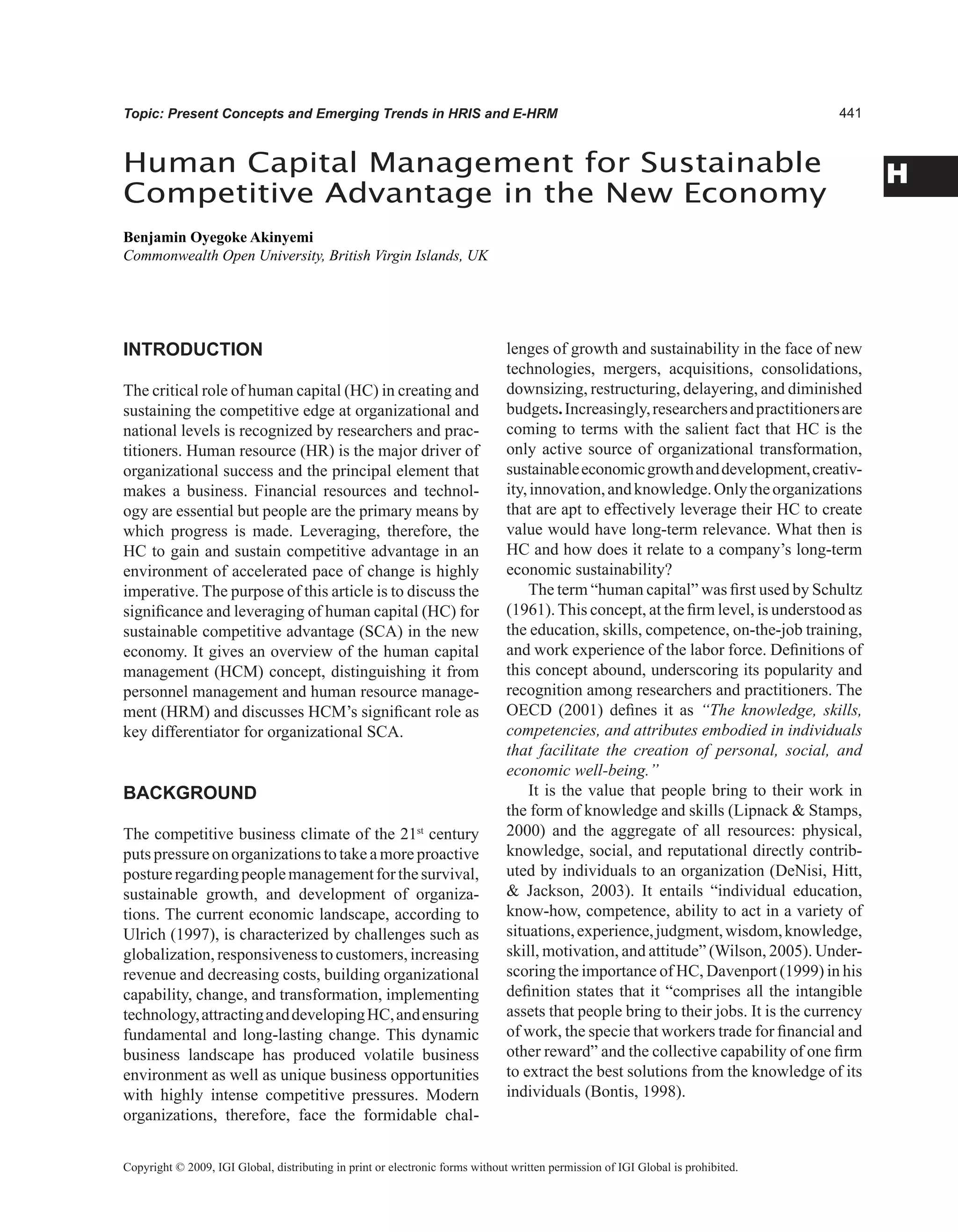 Encyclopedia of human resources information systems challenges in e hrm 