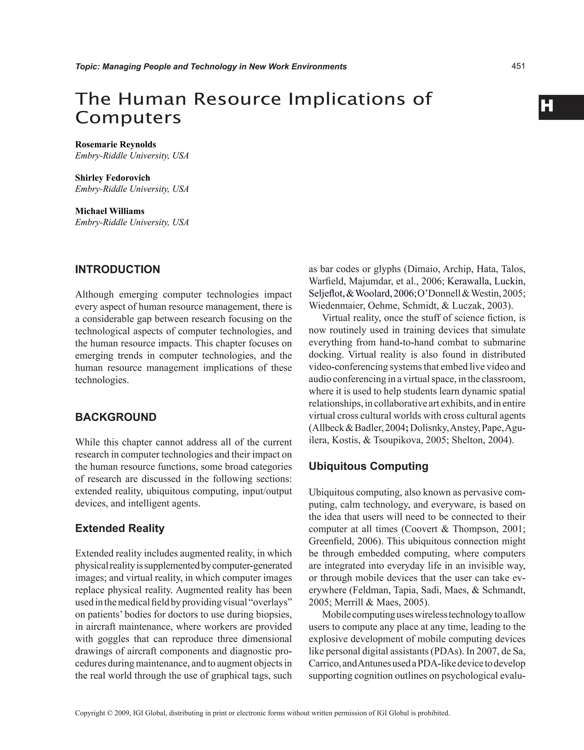 Encyclopedia of human resources information systems challenges in e hrm 