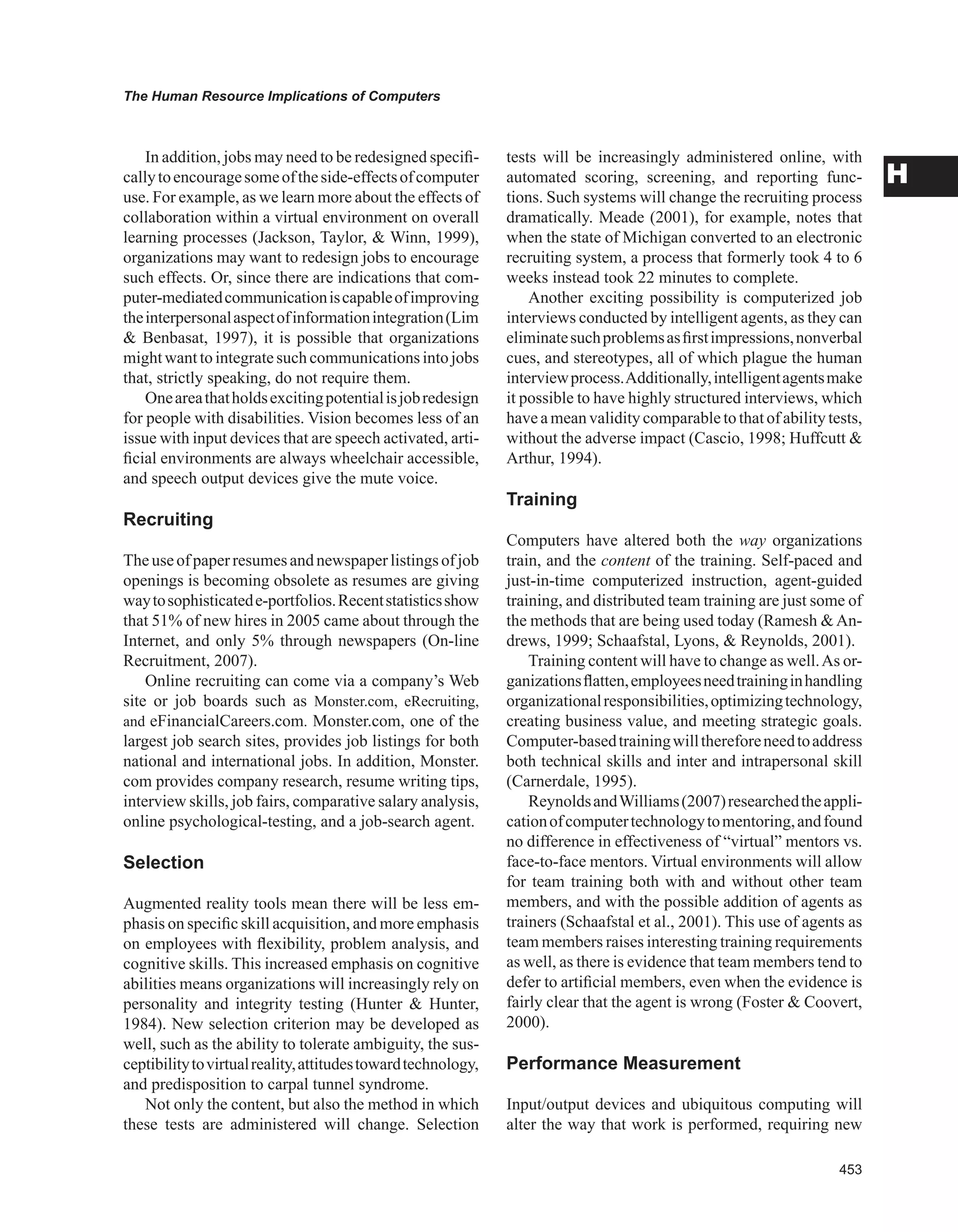 Encyclopedia of human resources information systems challenges in e hrm 