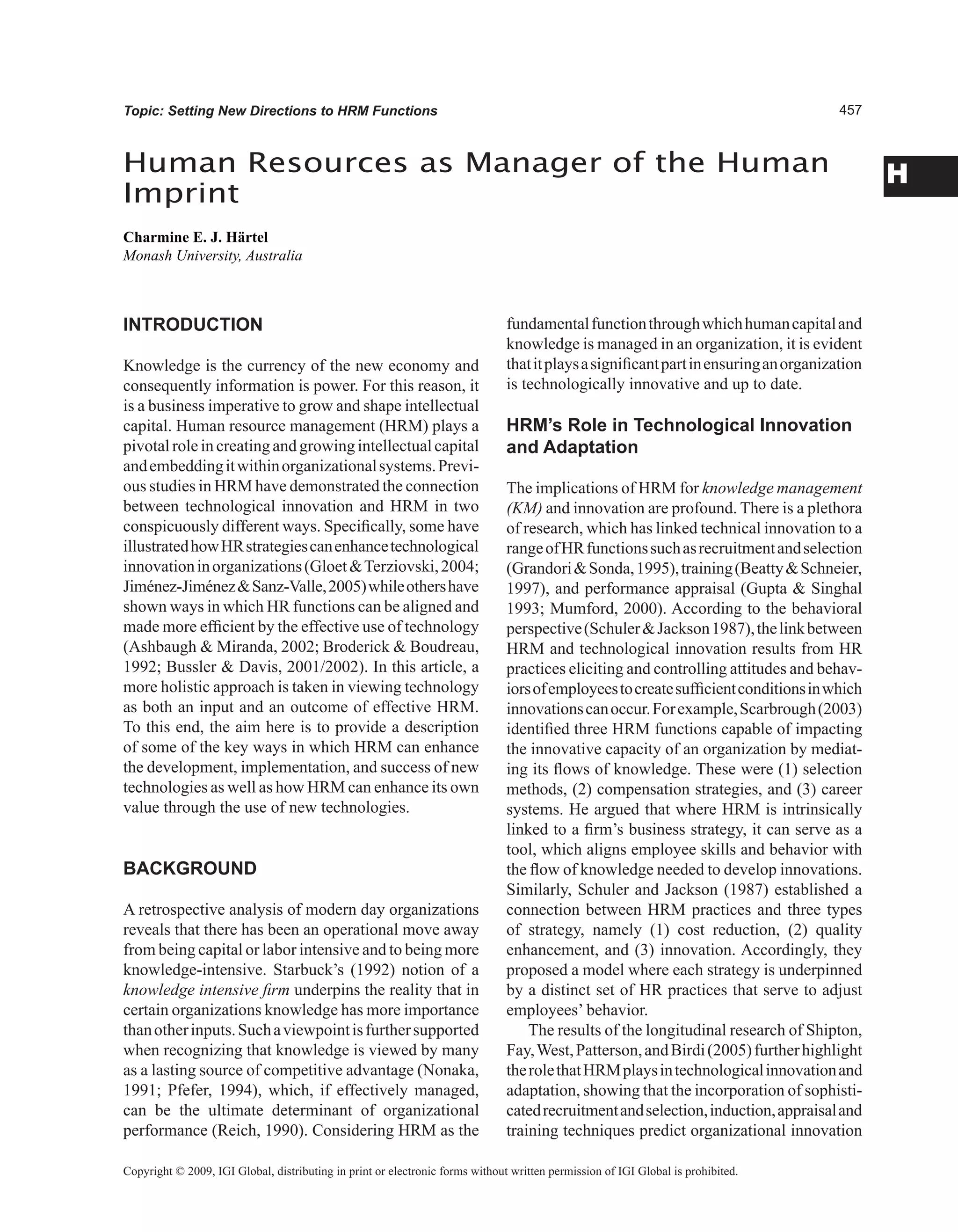 Encyclopedia of human resources information systems challenges in e hrm 