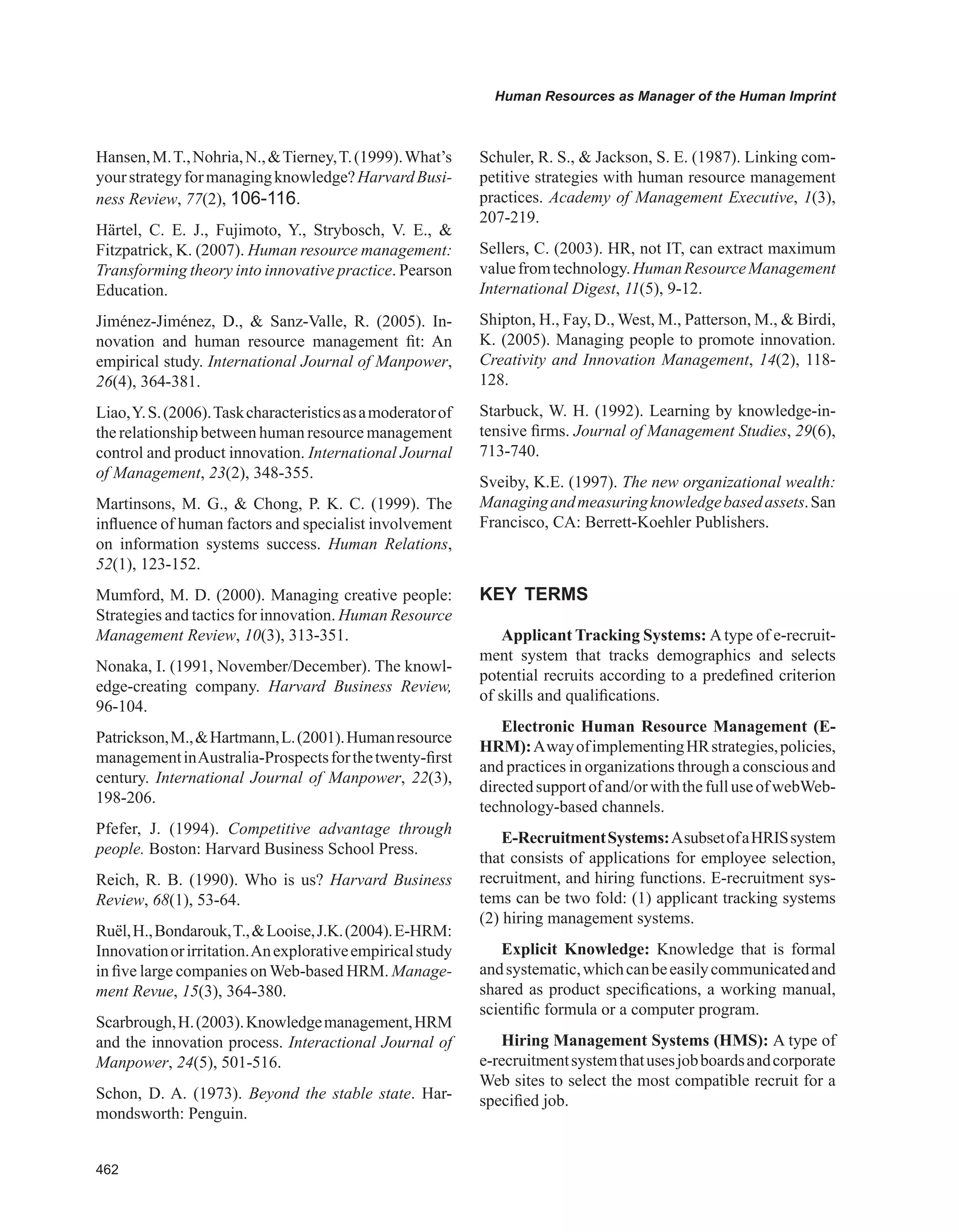 Encyclopedia of human resources information systems challenges in e hrm 