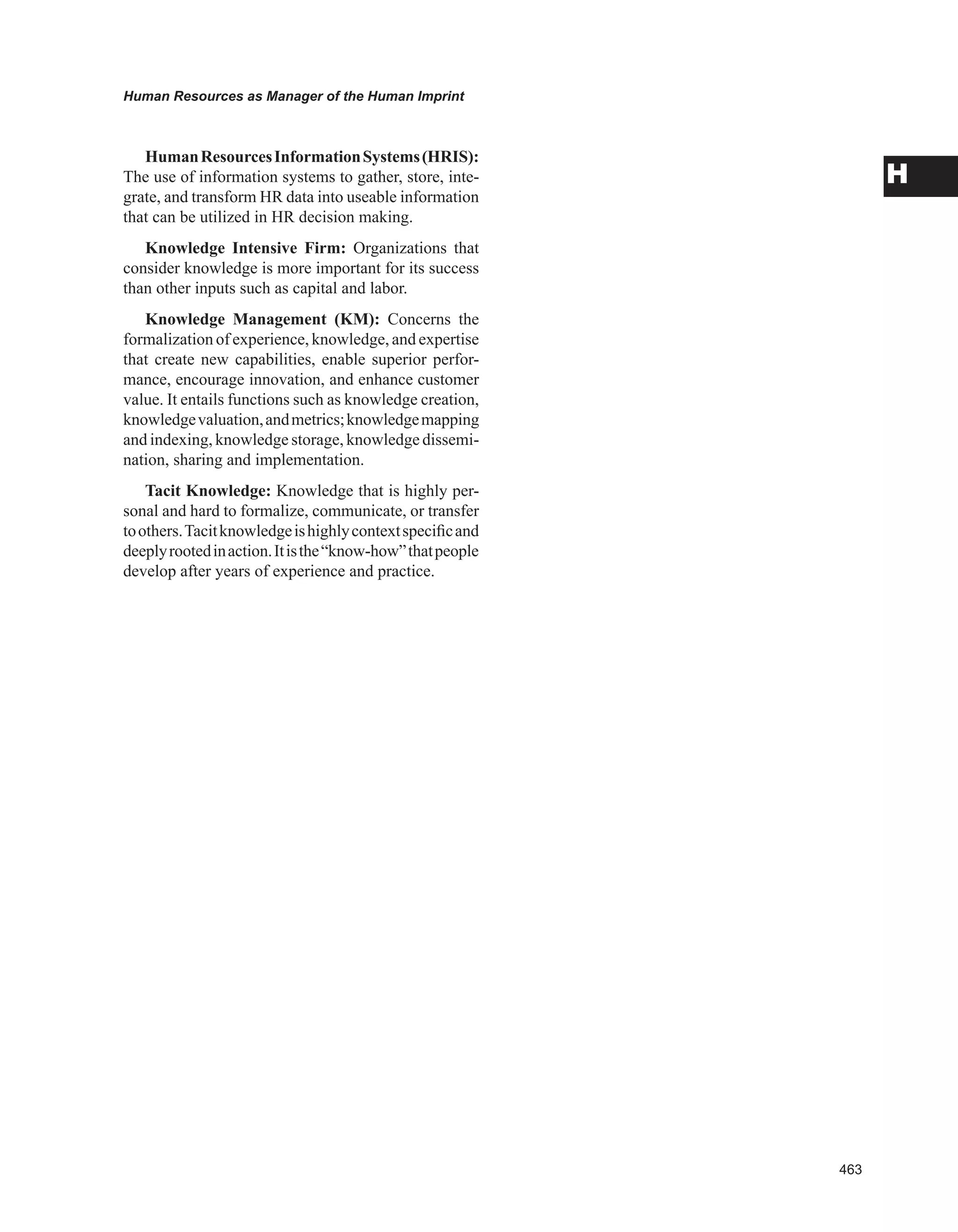 Encyclopedia of human resources information systems challenges in e hrm 