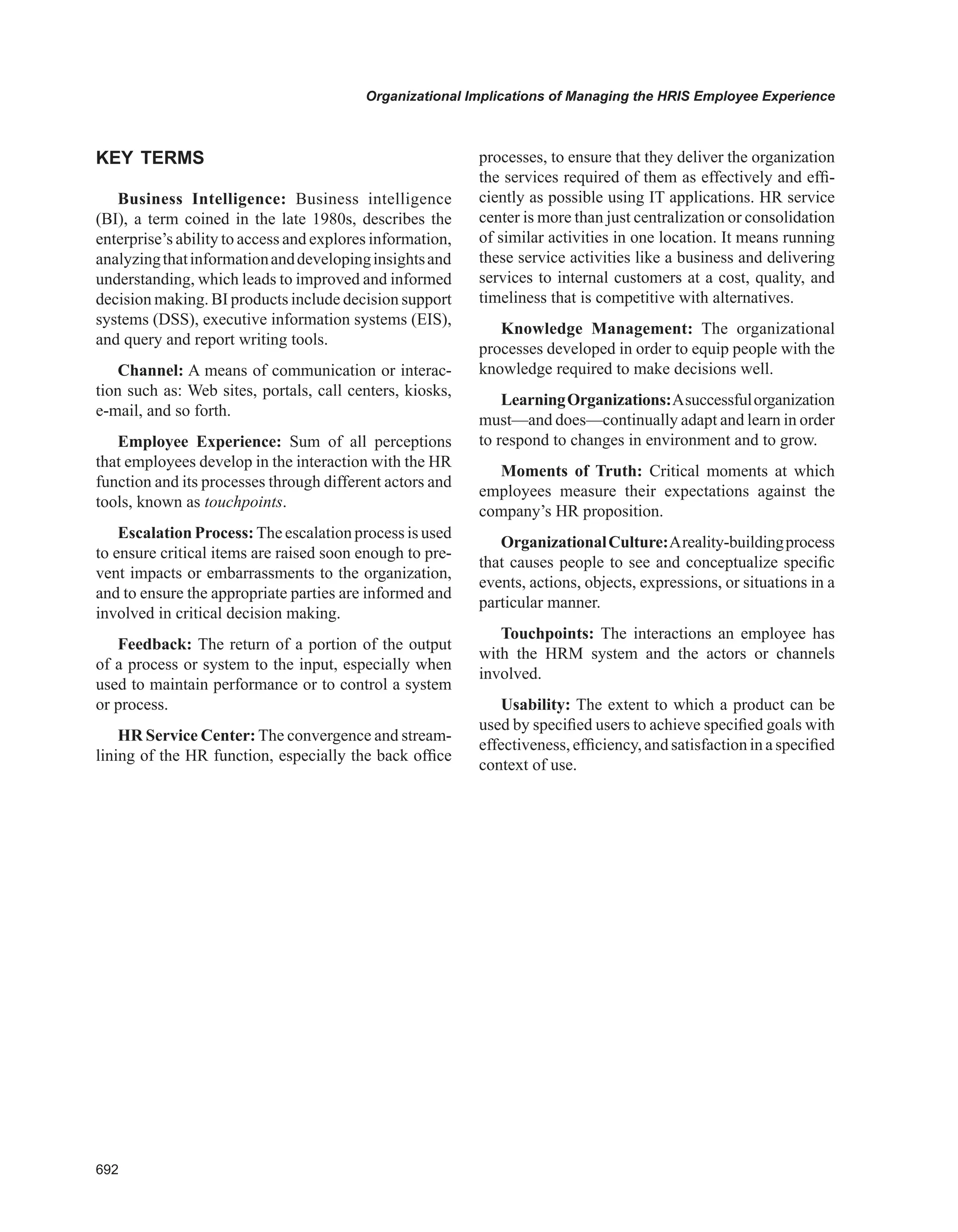 Encyclopedia of human resources information systems challenges in e hrm 