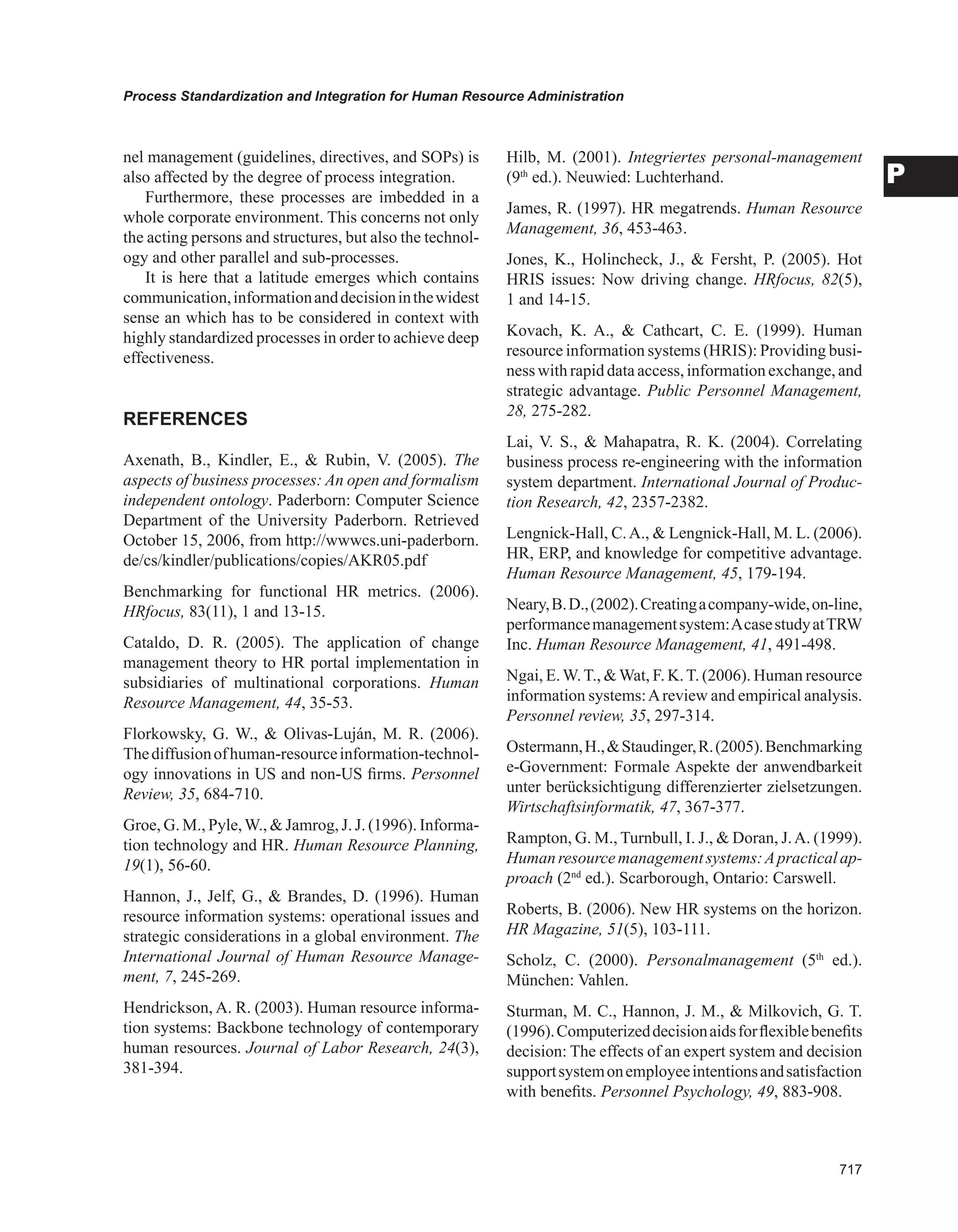 Encyclopedia of human resources information systems challenges in e hrm 