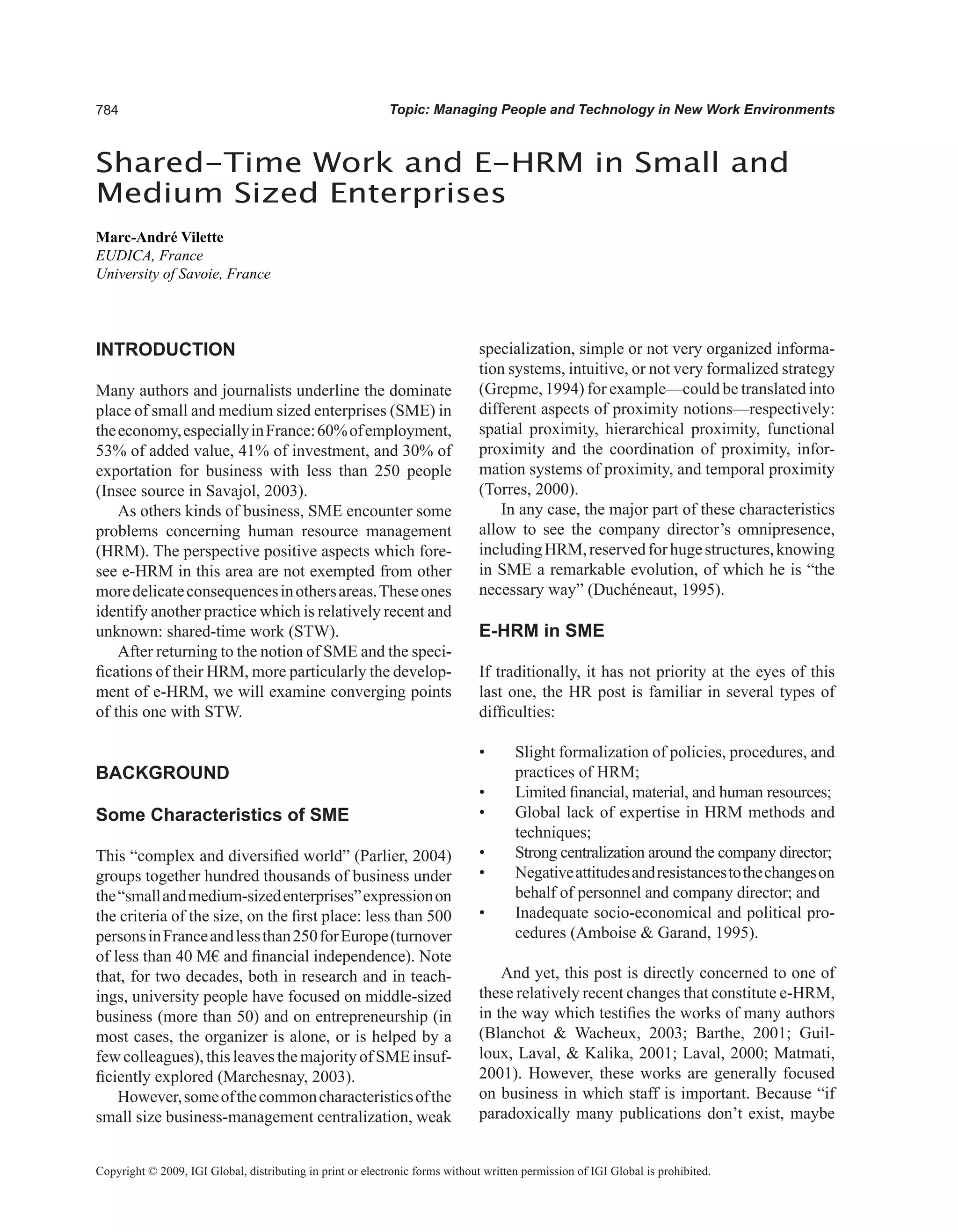 Encyclopedia of human resources information systems challenges in e hrm 