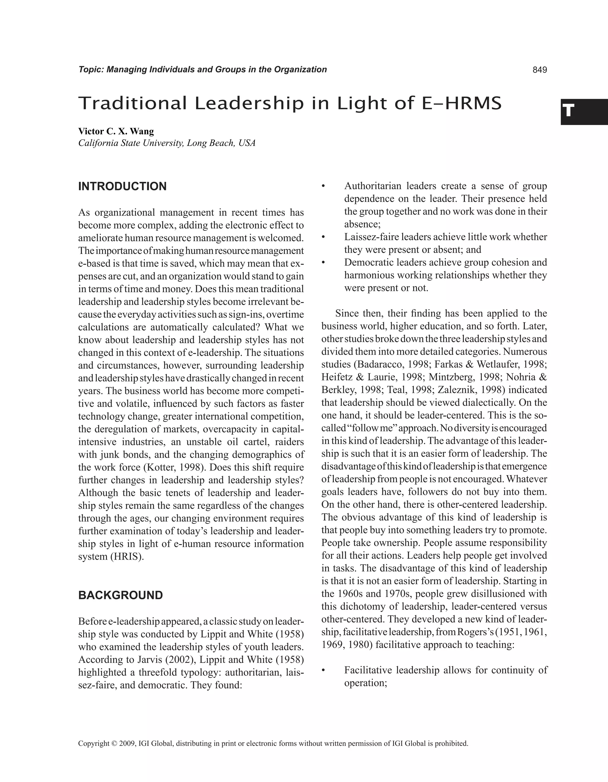 Encyclopedia of human resources information systems challenges in e hrm 
