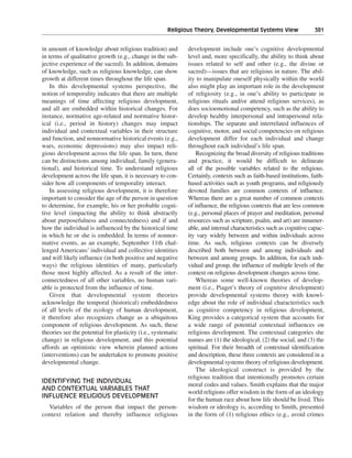 Religious and spiritual development