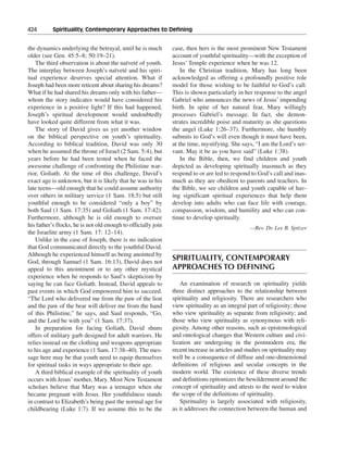 Religious and spiritual development