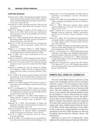 Religious and spiritual development