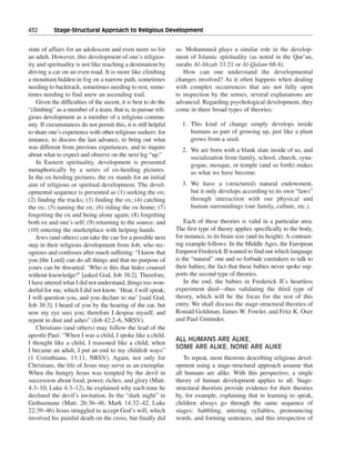 Religious and spiritual development