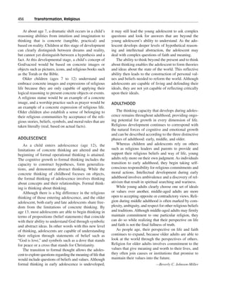 Religious and spiritual development