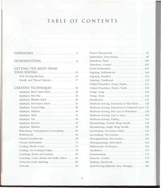 Encyclopedia of sewing machine techniques