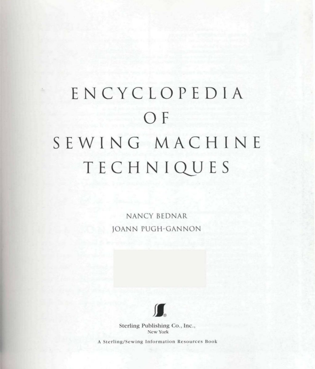Encyclopedia of sewing machine techniques