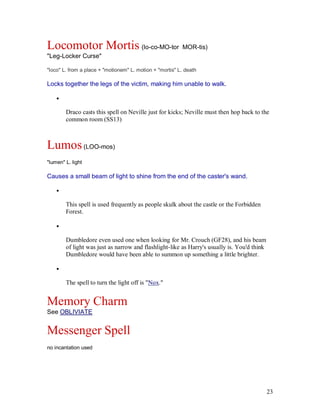 Leg Spell String Encyclopedia of spells | PDF
