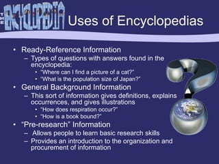 Encyclopedia Introduction Example Encyclopedias | PPTX