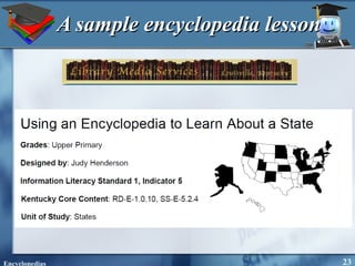 A sample encyclopedia lesson 