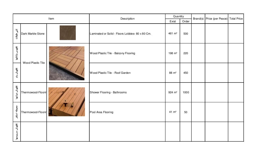 various building materials list