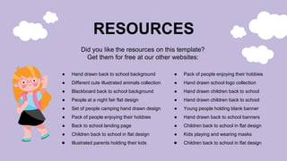 ● Hand drawn back to school background
● Different cute illustrated animals collection
● Blackboard back to school background
● People at a night fair flat design
● Set of people camping hand drawn design
● Pack of people enjoying their hobbies
● Back to school landing page
● Children back to school in flat design
● Illustrated parents holding their kids
● Pack of people enjoying their hobbies
● Hand drawn school logo collection
● Hand drawn children back to school
● Hand drawn children back to school
● Young people holding blank banner
● Hand drawn back to school banners
● Children back to school in flat design
● Kids playing and wearing masks
● Children back to school in flat design
RESOURCES
Did you like the resources on this template?
Get them for free at our other websites:
 