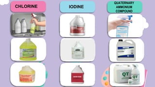 CHLORINE IODINE
QUATERNARY
AMMONIUM
COMPOUND
 