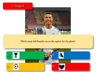 Which emoji did Ronaldo use on the caption for this photo?
 