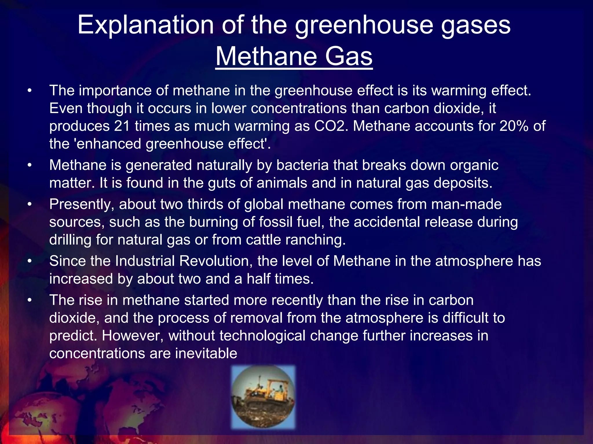 Atmospheric carbon dioxide comes from a number of natural sources, mainly the decay of plants, volcanic eruptions and as a waste product of animal respiration.  Explanation of the greenhouse gasesCarbon DioxideThe amount of carbon dioxide taken out of the atmosphere by plants is almost perfectly balanced with the amount put back into the atmosphere by respiration and decay. Small changes as a result of human activities can have a large impact on this delicate balance. Burning fossil fuels releases the carbon dioxide stored millions of years ago. Fossil fuels are used to run vehicles (petrol, diesel and kerosene), heat homes, businesses and power factories. Deforestation releases the carbon stored in trees and also results in less carbon dioxide being removed from the atmosphere.The concentration of carbon dioxide in the atmosphere has increased more in the northern hemisphere where more fossil fuel burning occurs. Since the Industrial Revolution the concentration globally has increased by about 40%.