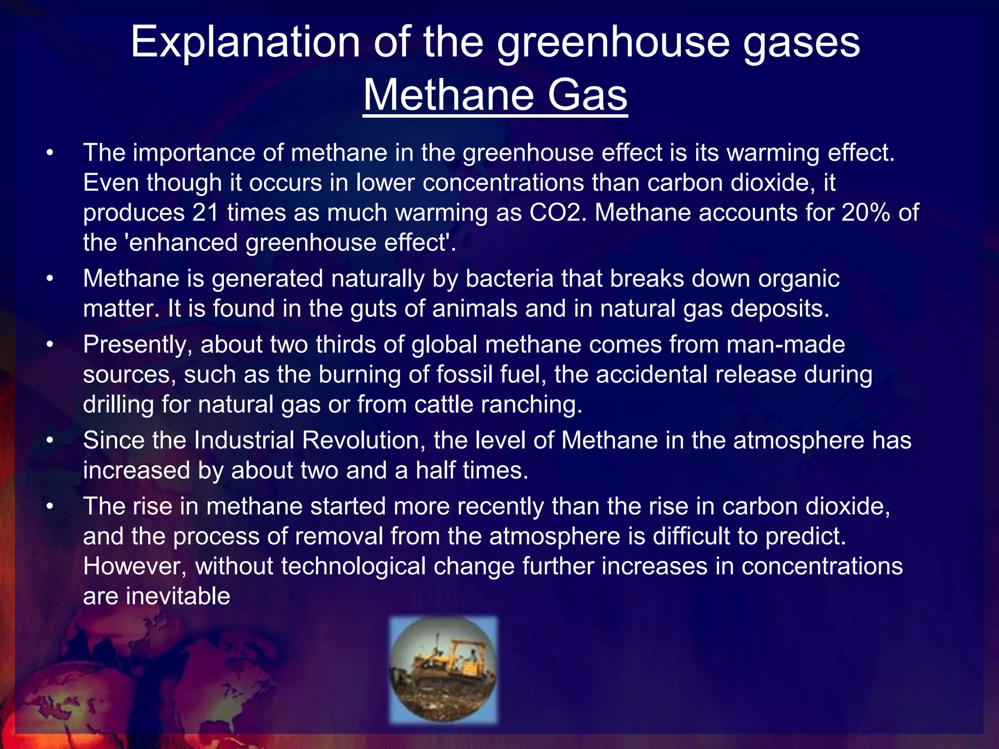 Atmospheric carbon dioxide comes from a number of natural sources, mainly the decay of plants, volcanic eruptions and as a waste product of animal respiration.  Explanation of the greenhouse gasesCarbon DioxideThe amount of carbon dioxide taken out of the atmosphere by plants is almost perfectly balanced with the amount put back into the atmosphere by respiration and decay. Small changes as a result of human activities can have a large impact on this delicate balance. Burning fossil fuels releases the carbon dioxide stored millions of years ago. Fossil fuels are used to run vehicles (petrol, diesel and kerosene), heat homes, businesses and power factories. Deforestation releases the carbon stored in trees and also results in less carbon dioxide being removed from the atmosphere.The concentration of carbon dioxide in the atmosphere has increased more in the northern hemisphere where more fossil fuel burning occurs. Since the Industrial Revolution the concentration globally has increased by about 40%.