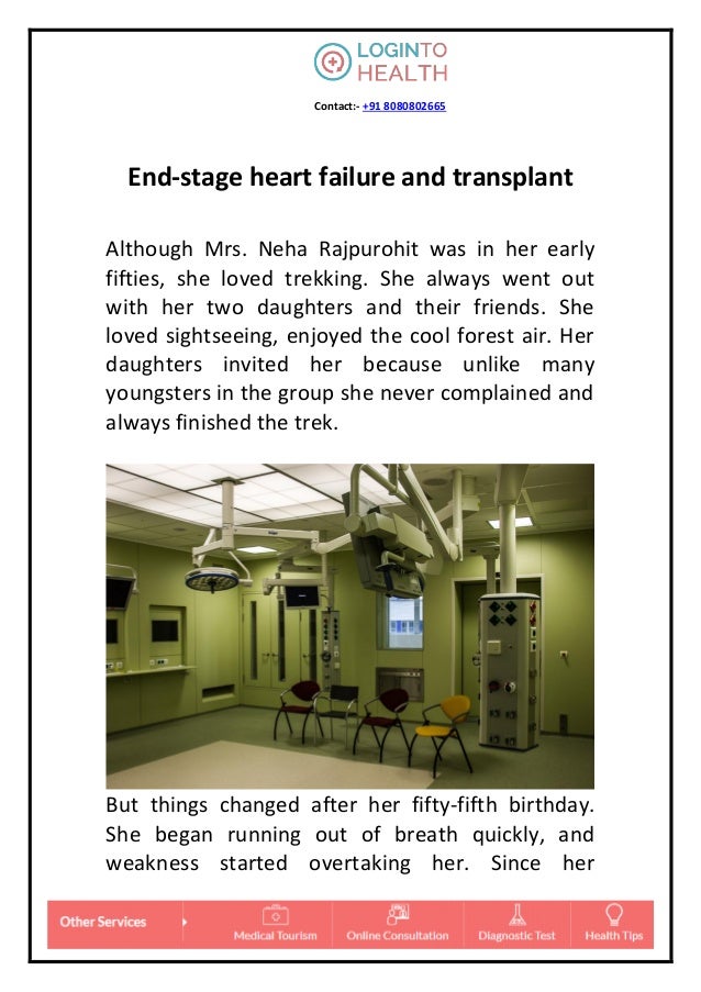Endstage heart failure and transplant
