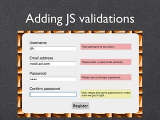 Adding JS validations
 