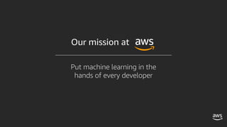 Put machine learning in the
hands of every developer
Our mission at
 