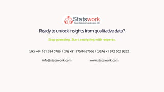 End-to-End Qualitative Data Analysis Services StatsWork Research ...