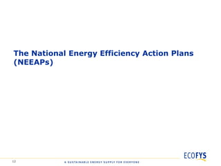 The National Energy Efficiency Action Plans
(NEEAPs)




12
 
