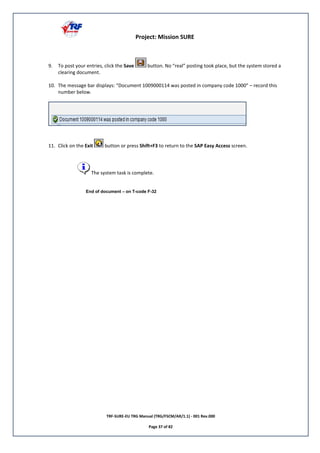! "# # ! $ % ! $0" * 0 0()( # ''( )'''
59 231
#! !" ! "+ & ! /! ? @ !" !! +& " " " ! -
-!
# "" & - " "3?6! 8 % " !" - ! !- @ 7 ! - "
& & !%
! & ! ! "" + 2 <"5 ! ! . "
# " " " " !
End of document – on T-code F-32
 