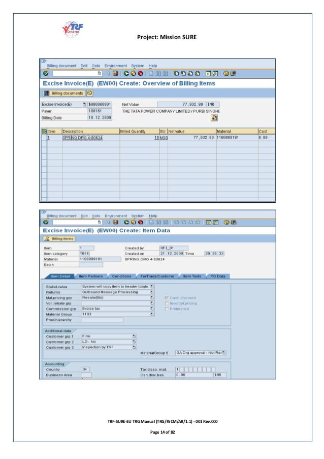 Sap accounts receivable tutorial