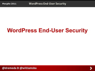 WordPress End-User Security 