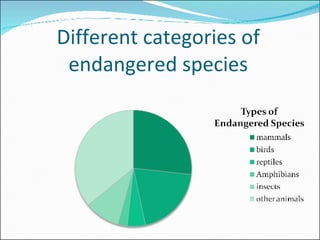 Endangered Chart Simple Pie Chart Of Endangered Animals