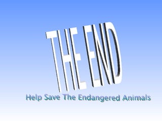 THE END Help Save The Endangered Animals 
