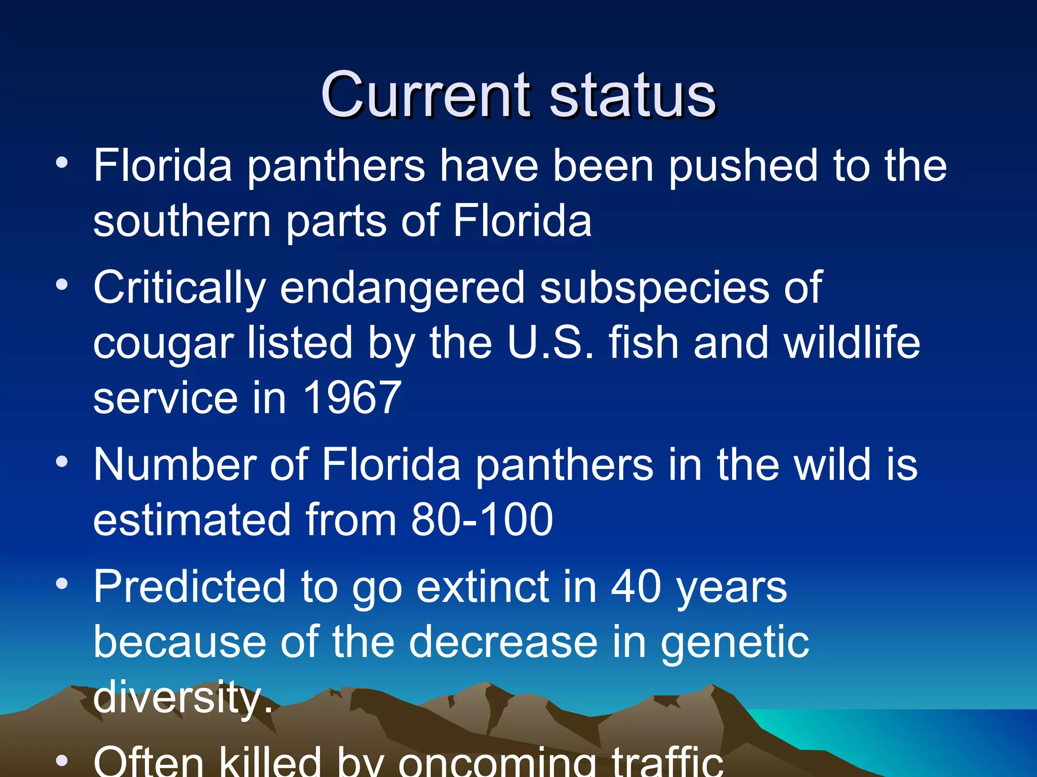 Endangered Species Presentation: Florida Panther | PPT