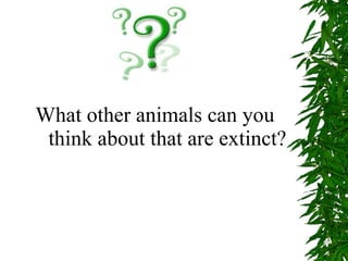 What other animals can you think about that are extinct? 