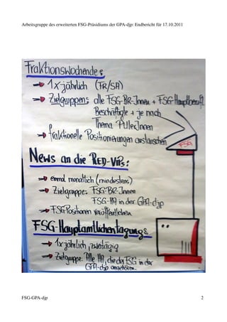 Arbeitsgruppe des erweiterten FSG-Präsidiums der GPA-djp: Endbericht für 17.10.2011
FSG-GPA-djp 2