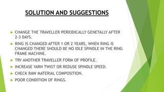 End breakage at ring frame. Ring frame machine breakage | PPTX