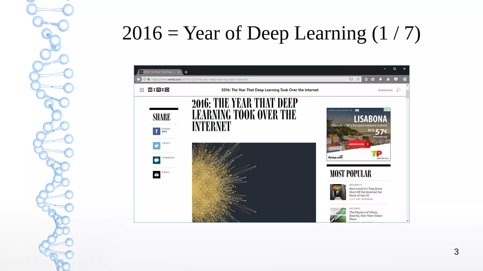 3
2016 = Year of Deep Learning (1 / 7)
 