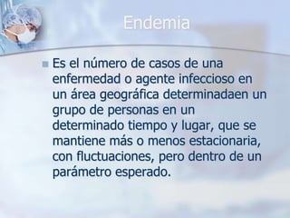 Endemias, Epidemias Y Brotes